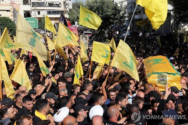 레바논의 헤즈볼라 지지자들 [EPA 연합뉴스 자료사진. 재판매 및 DB 금지]