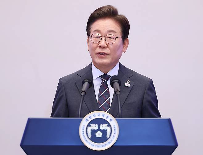 [행사 종료 후 보도 가능] 이재명 대통령이 27일 청와대 영빈관에서 열린 ‘호국보훈의 달, 대통령의 초대’에서 발언하고 있다  2025.06.27 대통령실사진기자단 김호영기자