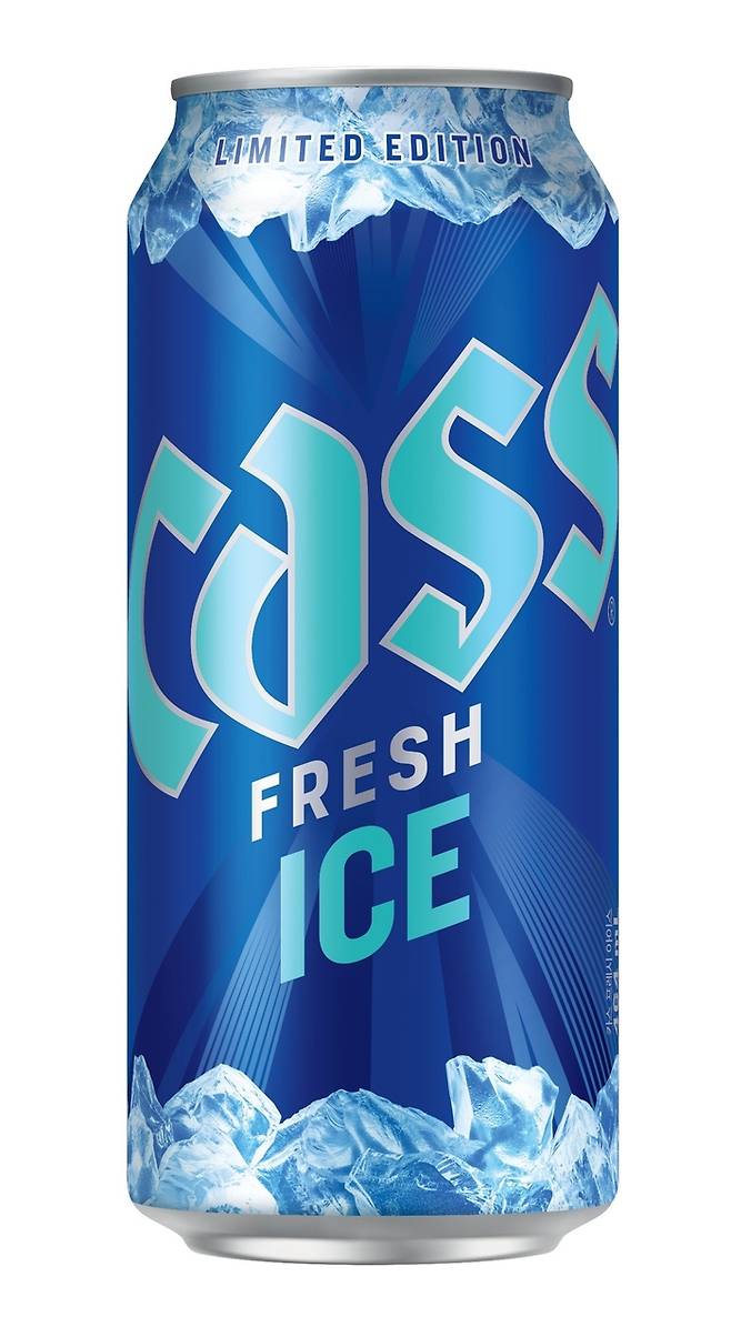 ‘카스 프레시 아이스’ 캔 변온 후 모습. [사진 출처 = 오비맥주]