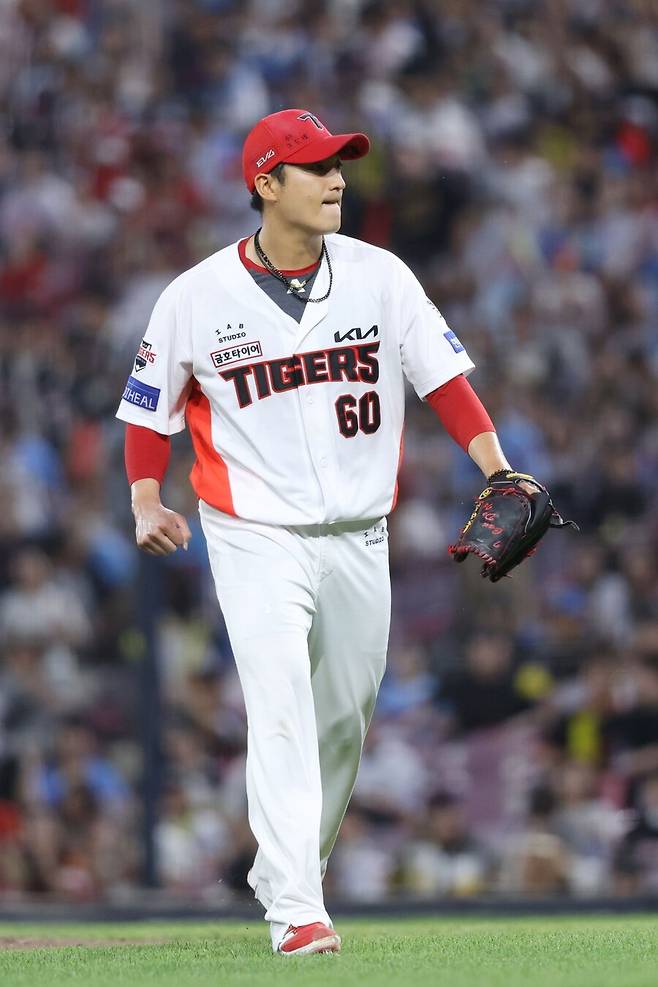 ▲ 7이닝 무실점 역투로 팀 대승을 이끈 김도현 ⓒKIA타이거즈