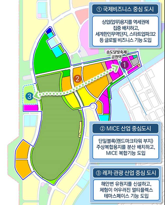 송도국제도시(송도랜드마크시티) 개발계획 변경(안). 사진=ifez