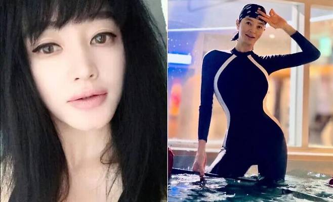 배우 김혜수처럼 수영을 꾸준히 하면 군살없는 몸매를 가꾸는 데 도움된다. 물속에서 물의 저항을 이겨내려면 더 많은 열량과 체지방이 쓰인다. [사진=SNS]