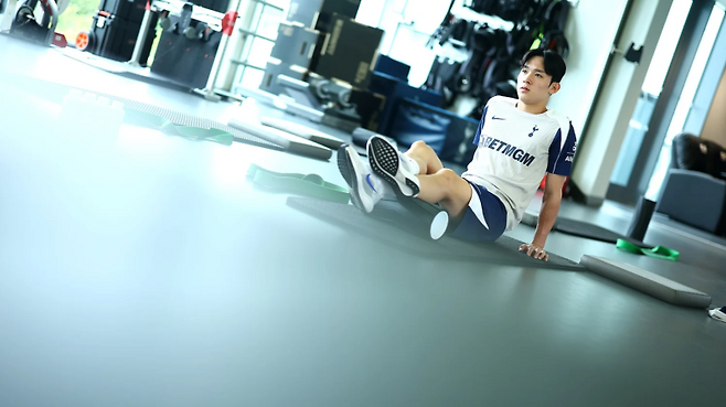 6일 토트넘 구단이 공개한 훈련 중인 양민혁의 모습. 사진=토트넘