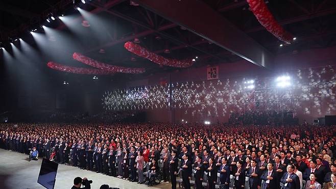 지난 5월 3일 경기도 고양시에 위치한 킨텍스에서 최종 대선 후보를 뽑기 위해 열린 전당대회 모습. (국민의힘)