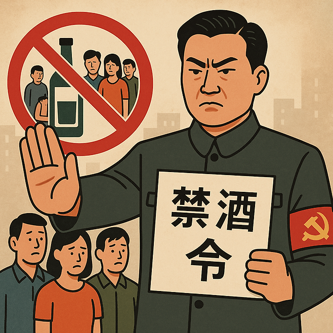 중국 금주령에 대해 챗GPT가 생성한 이미지.