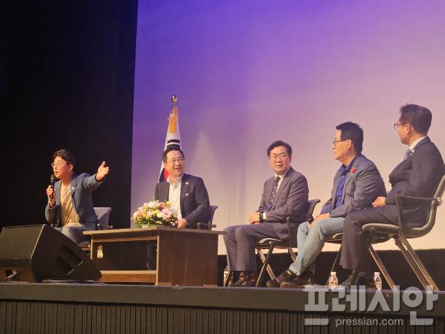 ▲5일 나주문화예술 회관에서 열린 '당찬대 원팀 토크콘서트 in 전남'.2025.07.05ⓒ프레시안(김보현)