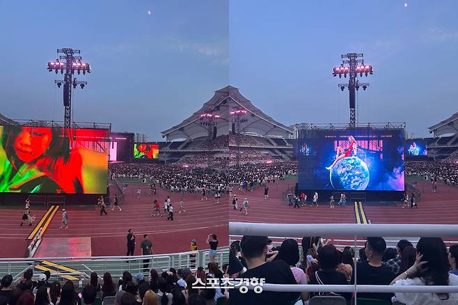 블랙핑크 고양 콘서트 당시 스크린에 가려져 일부 좌석의 시야에 대한 불만이 터져 나오고 있다. SNS 엑스 캡처