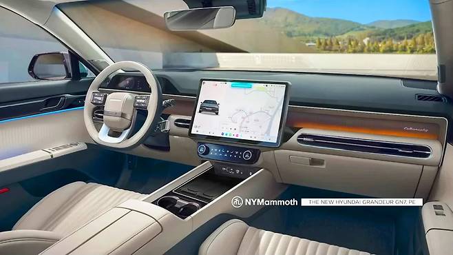 현대차 차세대 그랜저 실내 예상도