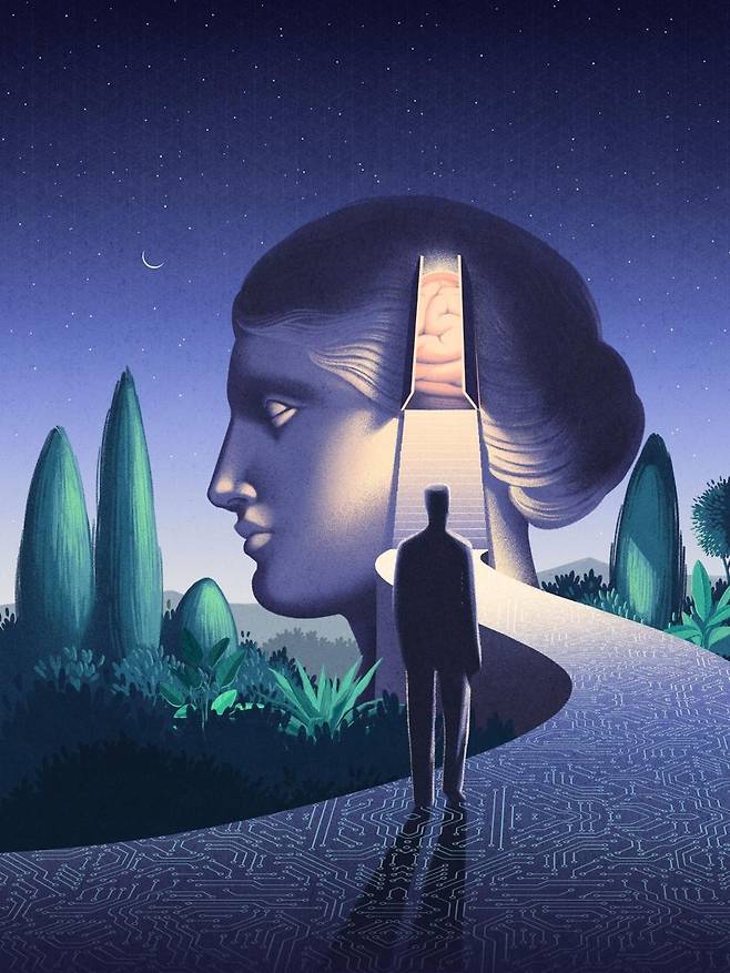 억제성 뉴런이 뇌의 장소 학습 기억을 여는 모습을 표현한 일러스트 [조지아공대 제공. 재판매 및 DB 금지]