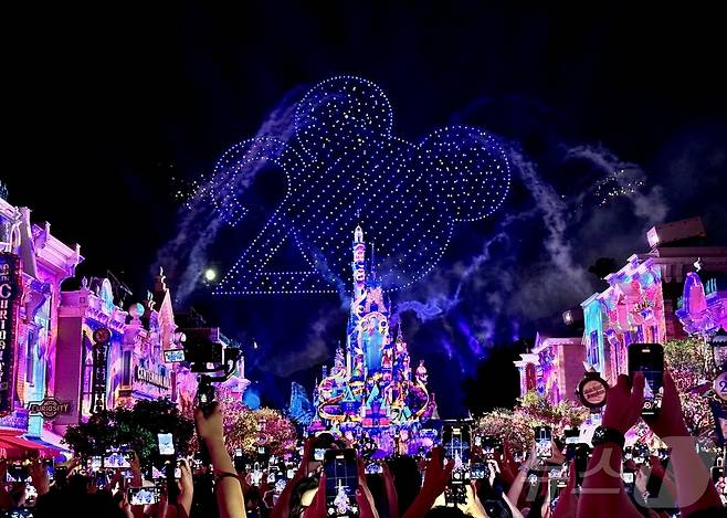 홍콩디즈니랜드 야간쇼 전경 ⓒ News1 이민주 기자