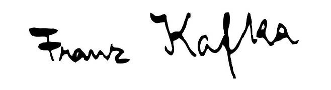 프란츠 카프카의 서명.