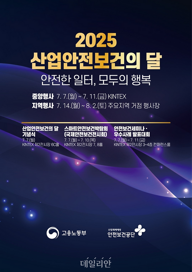 2025년 산업안전보건의 달 행사 개요. ⓒ고용노동부