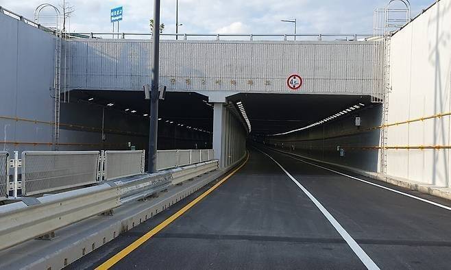 오송 궁평2 지하차도 입구. 오윤주 기자