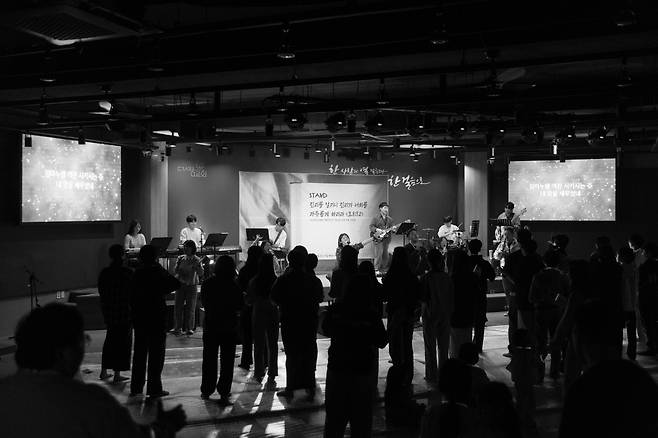 경북 김천의 더세움교회 청소년 수련회 장면. 더세움교회 제공