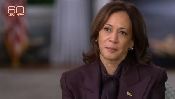 ▲ 해리스 민주당 후보가 출연한 CBS '60분'. 유튜브 갈무리