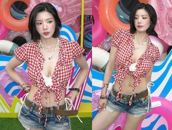 가수 권은비가 6일 자신의 SNS를 통해 ‘2025 워터밤 비하인드’라는 글과 함께 여러 장의 사진을 공개했다. 사진=SNS