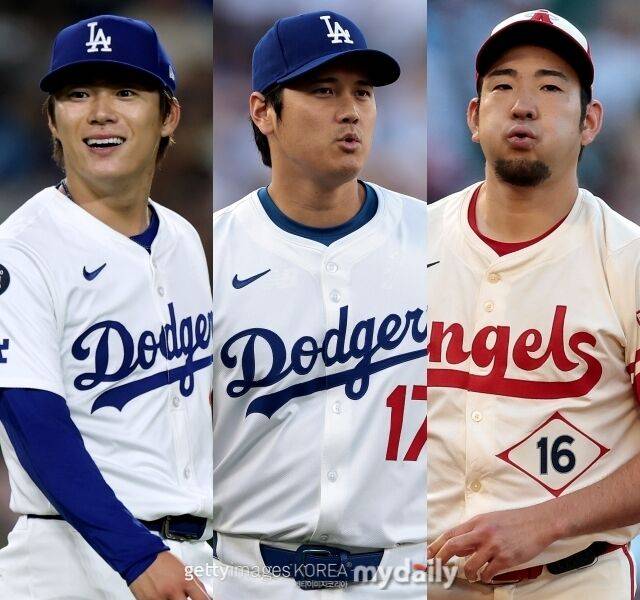 LA 다저스 야마모토 요시노부, 오타니 쇼헤이, LA 에인절스 기쿠치 유세이./게티이미지코리아
