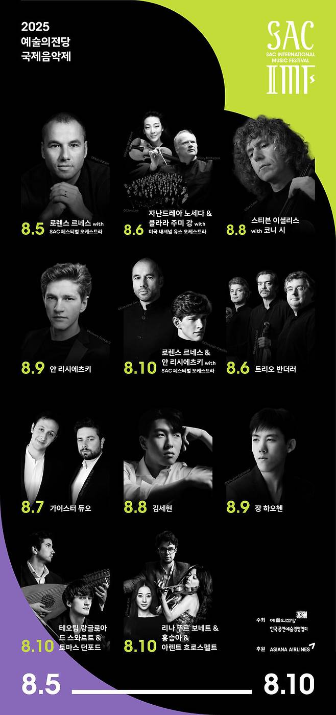 [서울=뉴시스] '2025 예술의전당 국제음악제' 초청 공연 포스터. (사진=예술의전당 제공) 2025.07.07. photo@newsis.com *재판매 및 DB 금지