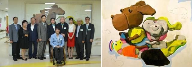 ▲ 이철재 대표는 치료받는 어린이들을 위해피터 오페임의 <비행하는 강아지와 아기 조종사>를 기부했다. ⓒ푸르메재단