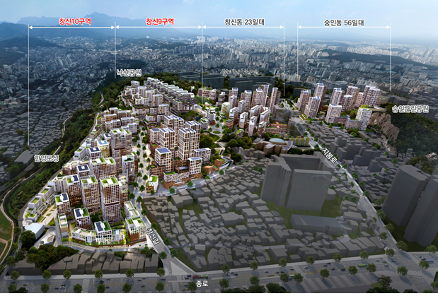 창신·숭인동 일대 통합개발 조감도. 자료 제공=서울시
