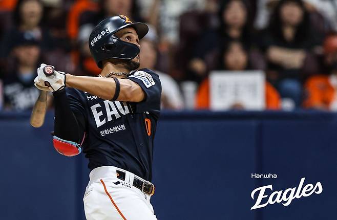 한화 리베라토는 화끈한 공격력을 앞세워 타선에 활력을 불어넣고 있다. 특히 득점권에서 결과를 만들며 상승세에 큰 힘이 됐다. 사진제공｜한화 이글스
