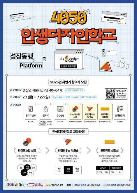 서울시 인생디자인학교 참여자 모집 [서울시 제공. 재판매 및 DB 금지]