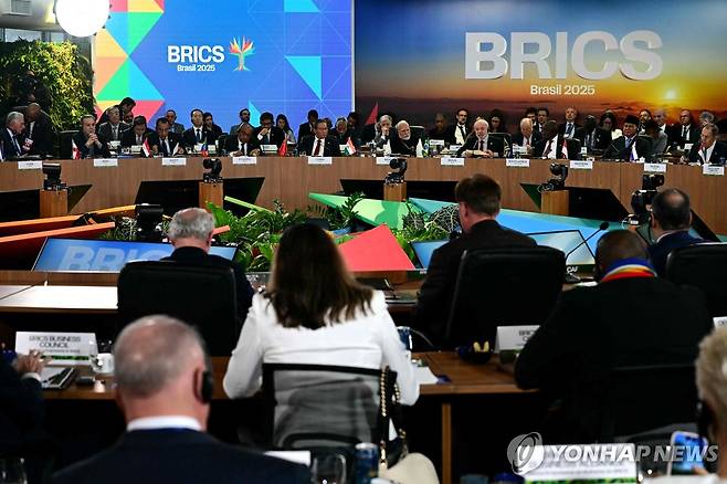 6일(현지시간) 브라질에서 열린 17차 브릭스 정상회의 [리우데자네이루 AFP=연합뉴스. 재판매 및 DB 금지]