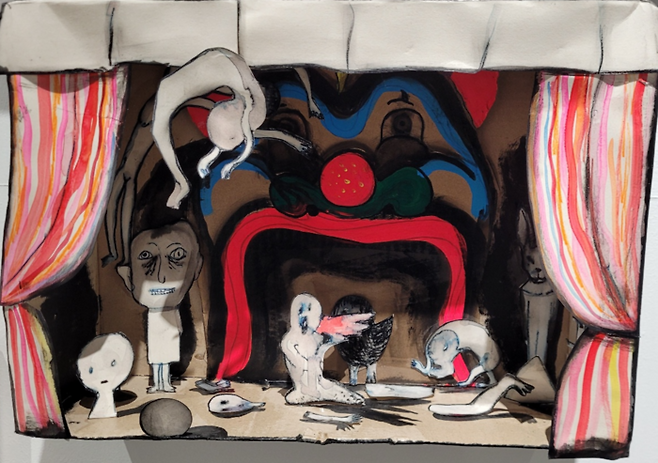 버려진 종이박스로 만든 엄소영 작가의 입체 드로잉 작품. 임훈기자 hoony@yeongnam.com