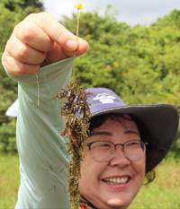 성산읍 내륙습지조사팀 오은주.&nbsp;사진=오은주. ⓒ제주의소리