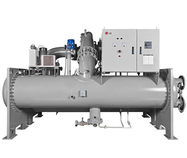 AI 데이터센터 열관리 솔루션으로 주목 받고 있는 초대형 냉방기 ‘무급유 인버터 터보 칠러’. LG전자 제공