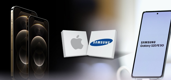 애플의 ‘아이폰’ 시리즈와 삼성전자의 ‘갤럭시’ 시리즈. (사진=연합뉴스)