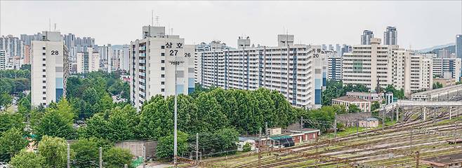 이번 대출 규제 여파로 대출 부담이 적은 서울 강북권 재건축 단지 투자로 ‘풍선 효과’가 나타날 것이란 전망이 나온다. 사진은 노원구 월계동 재건축 단지 월계시영(미륭·미성·삼호3차) 전경. (윤관식 기자)
