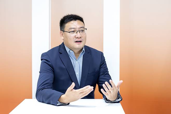 마이클 위 알리바바닷컴 동북아시아 총괄이 지난 7일 서울 강남구 코엑스에서 헤럴드경제와 인터뷰를 하고 있다. [알리바바닷컴 제공]