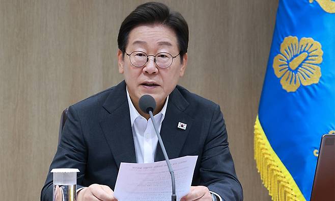 이재명 대통령이 8일 용산 대통령실에서 국무회의를 주재하고 있다. 대통령실통신사진기자단