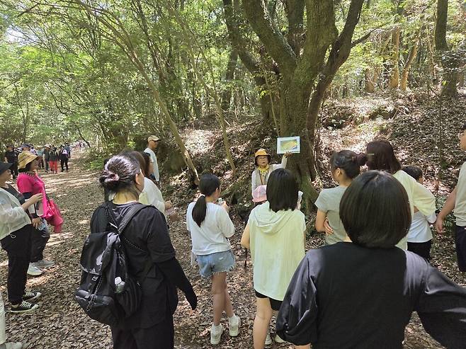 서귀포학생문화원이 '2025 제주문화공감교육 ᄀᆞ치글라 제주문화 나들이' 프로그램을 진행하고 있다. ⓒ서귀포학생문화원 제공