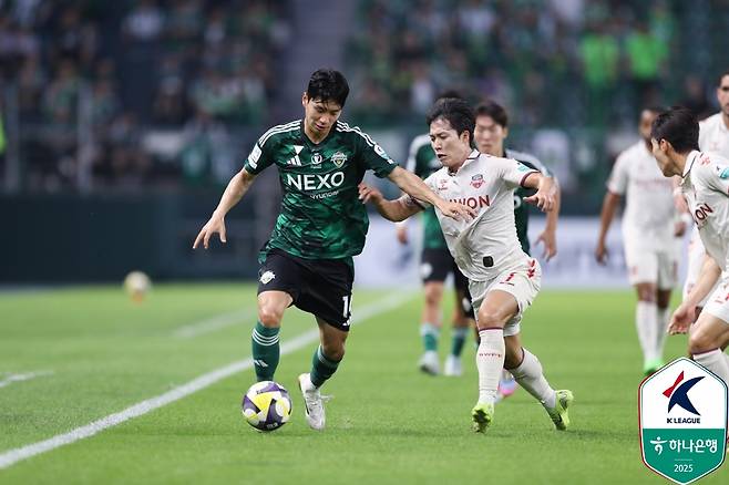 지난달 19일 전주월드컵경기장에서 열린 전북 현대와 수원FC의 경기 모습. /사진=한국프로축구연맹 제공