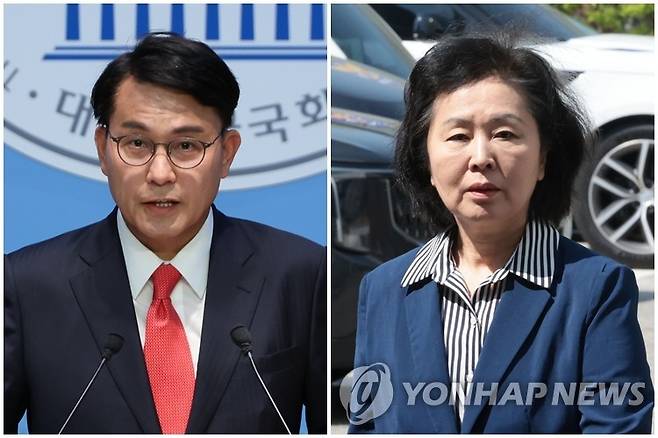 윤상현 의원(왼쪽)-김영선 전 의원 [연합뉴스 자료사진]
