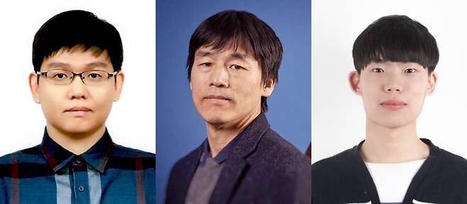 연구진 모습 왼쪽부터 연세대 물리학과 김경환 교수, UNIST 물리학과 박노정 교수, UNIST 김범섭 물리학 박사(현 펜실베니아대학교 박사후 연구원). [울산과학기술원 제공. 재판매 및 DB 금지]