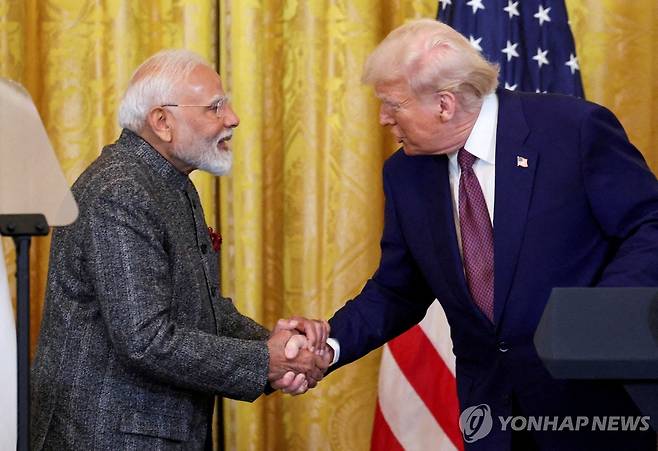 미국 인도 정상회담 [로이터 연합뉴스 자료사진. 재판매 및 DB 금지]