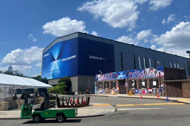 오는 9일(현지시간) 갤럭시 언팩이 열리는 미국 뉴욕 브루클린 네이비야드 내 '듀갈 그린하우스' 전경 (사진=지디넷코리아 신영빈 기자)