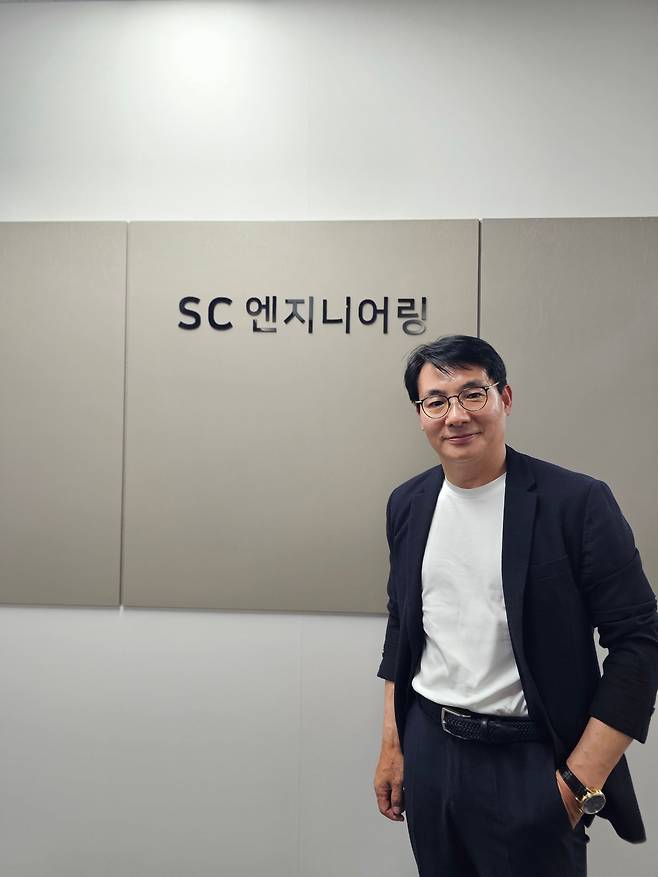 김기웅 에쓰씨엔지니어링 대표이사가 7일 조선비즈와 인터뷰하고 있다. /박지영 기자