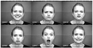 얼굴 표정을 분석하거나 이전의 심리학 실험 데이터로 인공지능을 학습시켜 인간 마음을 들여다보고 예측하려는 인공지능(AI) 기술들이 개발되고 있다. 사진은 감정 인식 연구자들이 기쁨, 분노, 혐오, 슬픔, 놀람, 두려움의 기본 감정을 식별할 때 참조하는 얼굴 표정들. 콘-가나데 제공