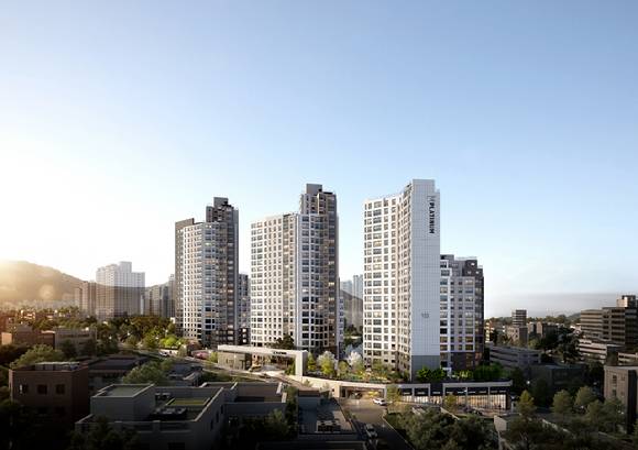 쌍용 더 플래티넘 동래 아시아드 투시도. [사진=쌍용건설]