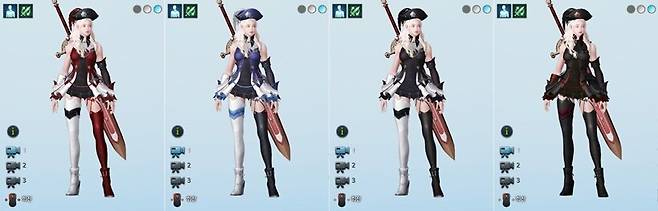 ▲ 여전사 클래스가 공유하는 항해 장비 외형