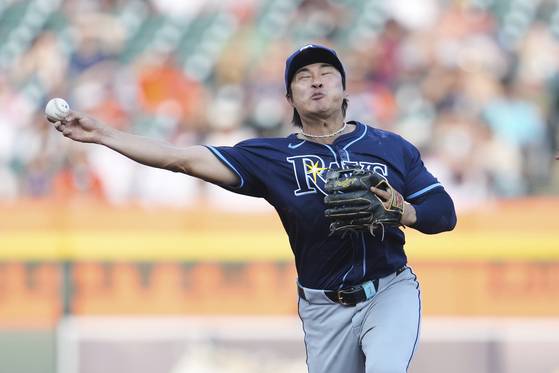 김하성의 송구 장면. AP=연합뉴스