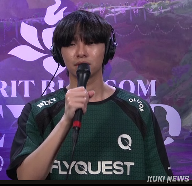 '쿼드' 송수형이 9일 ‘2025 미드 시즌 인비테이셔널(MSI)’ 브래킷 스테이지 2라운드 패자조 LPL(중국) 2시드 빌리빌리 게이밍(BLG)과의 경기가 끝난 뒤 쿠키뉴스와 화상 인터뷰에 임하고 있다. 송한석 기자