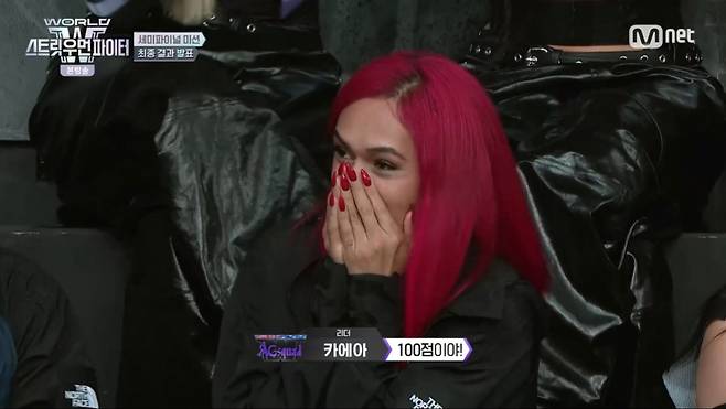 에이지스쿼드 리더 카에아. /사진=Mnet '월드 오브 스트릿 우먼 파이터' 캡처