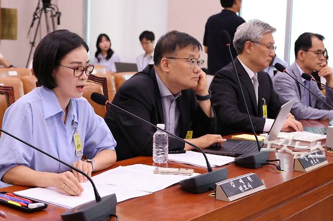 검찰개혁 법안 의견 진술하는 김예원 변호사. 연합뉴스