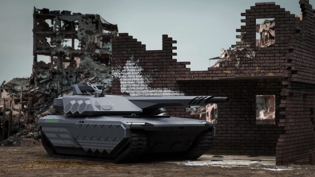 현대로템이 개발 중인 K3 전차 모형. 사진 제공=현대로템