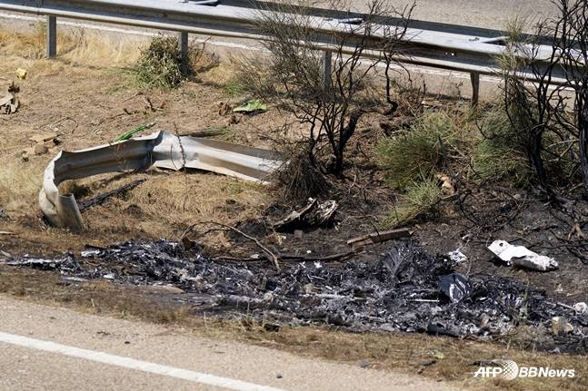 사고 차량 잔해의 모습. /AFPBBNews=뉴스1